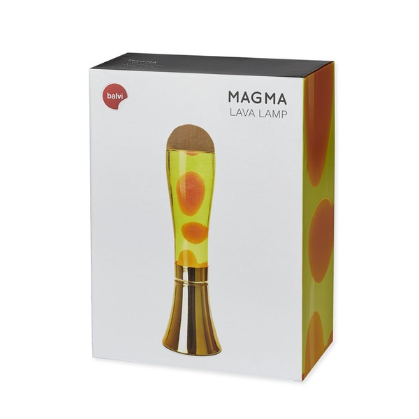 alvi Lampe Lava Magma Couleur dorée Lampe avec lave originale et amusante Article de déco moderne Al