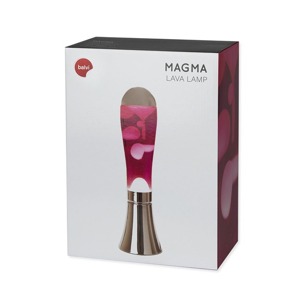 alvi Lámpara lava Magma Color plateado y rosa lámpara de lava original y divertida Moderno elemento