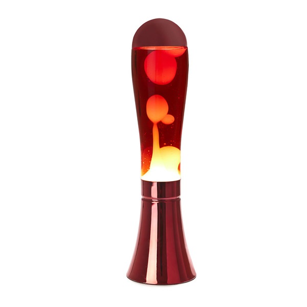 alvi Lampe Lava Magma Couleur rouge Lampe avec lave originale et amusante Article de déco moderne Al