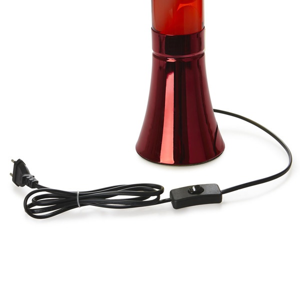 alvi Lampe Lava Magma Couleur rouge Lampe avec lave originale et amusante Article de déco moderne Al
