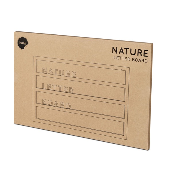 Balvi Letter board Nature Wood colour 79 letters, numbers and symbols Wood 60x40cmBOARD FOR MESSAGES