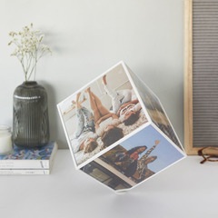 Balvi - Kube portafoto giratorio per 6 foto di 15x15 cm