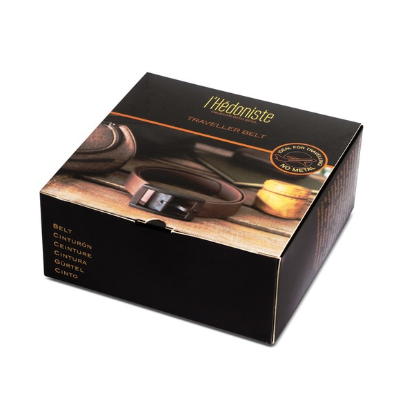 alvi Cinturón Traveller l'Hédoniste Color marrón Ideal para viajar Fabricado sin metales No activa l