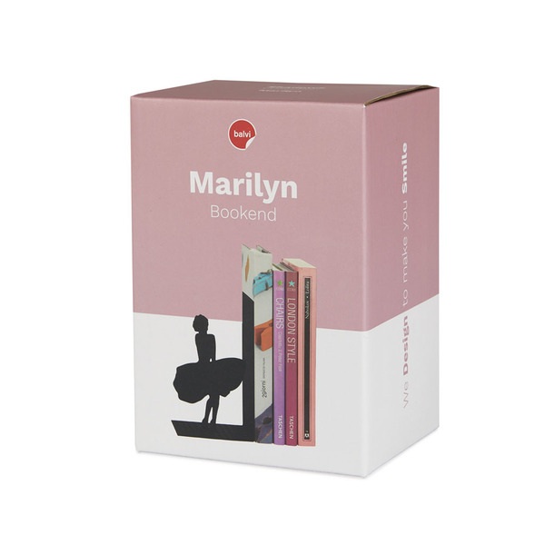 Balvi - Marilyn Schwarze Buchstützte aus Metall