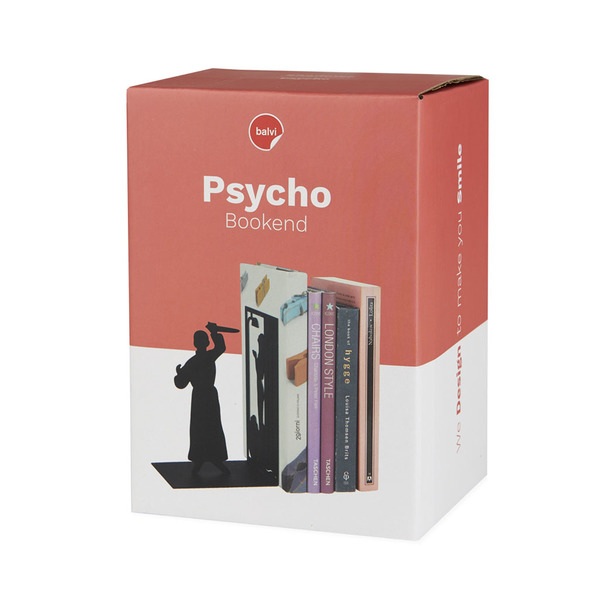 Balvi - Psycho Schwarze Buchstützte aus Metall