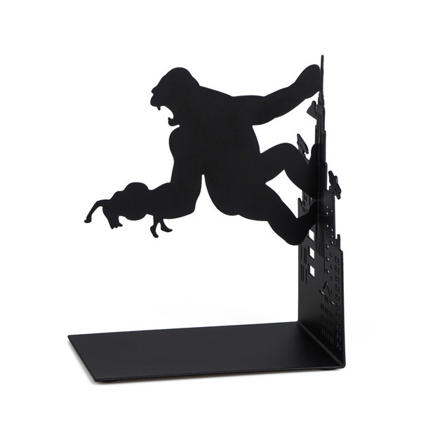 Balvi - Kong sujetalibros decorativo de metal en color negro