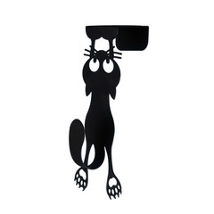 Balvi Colgador puerta Curious Cat Color negro En forma de gato Metal 21 cmDISEÑO DIVERTIDO