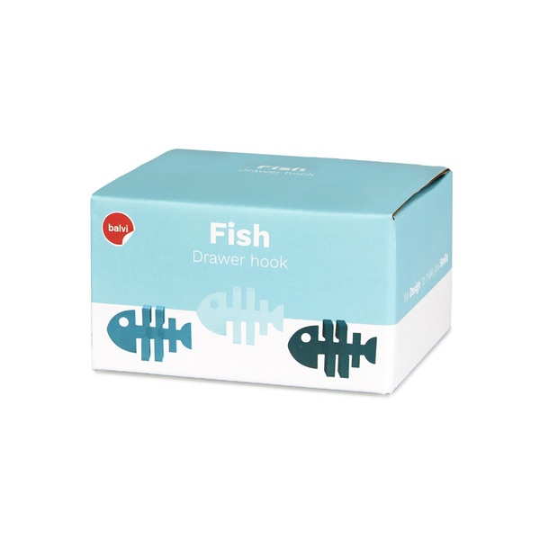 alvi Gancio cassetto Fish Set di 3 appendiabiti A forma di pesce Ideale per i cassetti della cucina