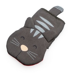 alvi Guantone cucina Meow! Colore Grigio In forma di gatto Manopola da forno Mitt resistente fino a