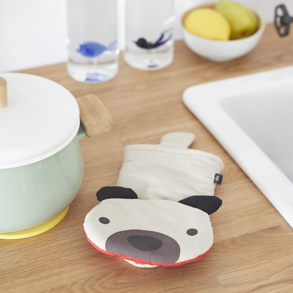 alvi Topfhandschuh Woof! Farbe Beige In Form eines Hundes Topfhandschuh Grill, Herd und Backofen, Hi