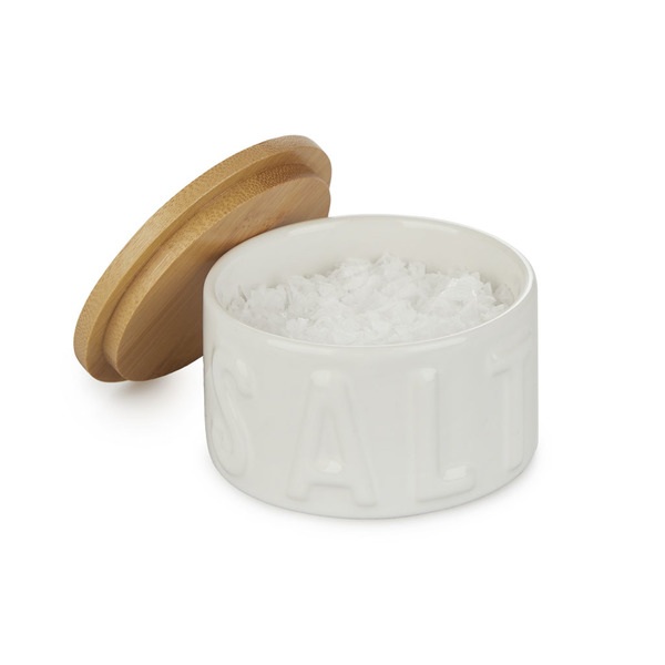 Balvi Barattolo sale in scaglie Salt Colore bianca Con tappo Bamboo/ceramicaDECORATIVO