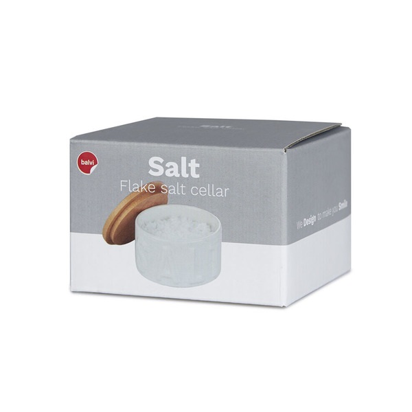Balvi Barattolo sale in scaglie Salt Colore bianca Con tappo Bamboo/ceramicaDECORATIVO