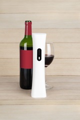 alvi Tire-bouchon électrique Wine Minnim Couleur : blanc Avec coupe-capsules et câble USB Batterie i