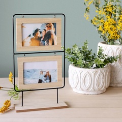 alvi Mehrfach-Fotorahmen Nordic Schwarz Fassungsvermögen: 2 Fotos 10 x 15 cm Fotorahmen Tischmodell