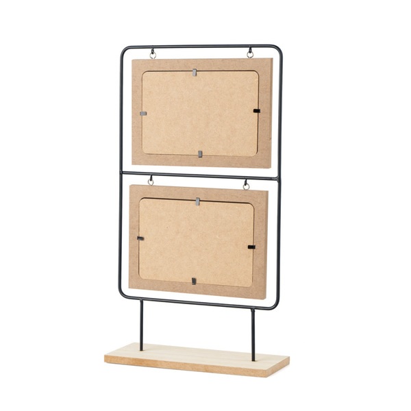 alvi Multiple photo frame Nordic Black colour Capacity: 2 photos 10x15cm photo frame Desktop Wood/me