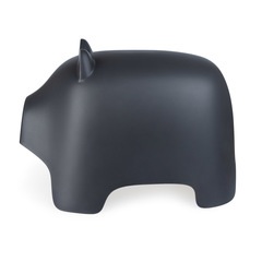 Balvi Stool Piggy Dark gray colour Pig-shaped Footrest For indoor and outdoor PP plastic