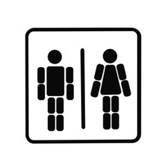 alvi Door plate sign Ladies & Gentlemen Black/White colour Magnetic and adhesive Create your figures