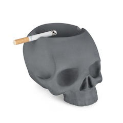 Balvi Portacenere Skully Colore grigio A forma di teschio CeramicaOTTIMA QUALITÀ