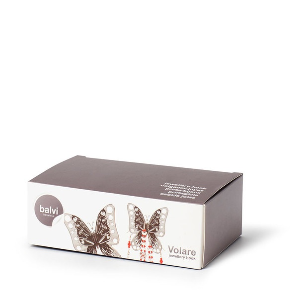 alvi Organizador joyas Volare Color plata Set de 2 soportes para joyas En forma de mariposa Para esp