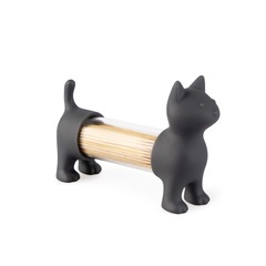 Balvi P stuzzicadenti & saliera e pepiera Cat Colore grigio a forma di gatto AcrilicoPRATICISSIMO