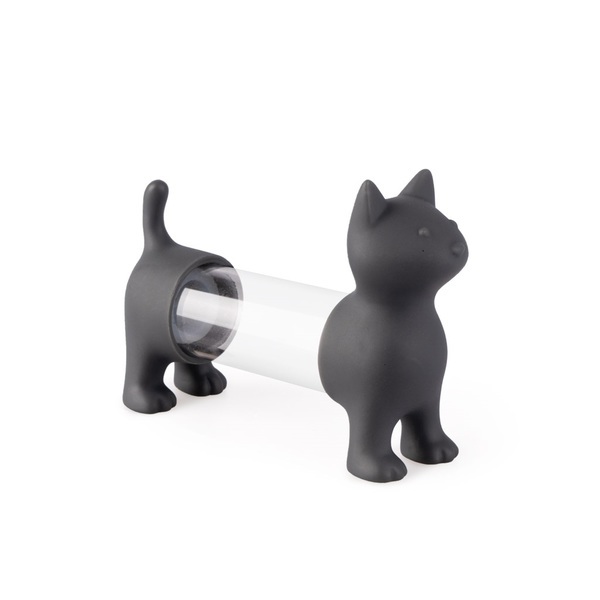 alvi Palillero & salero y pimentero Cat Color gris Con forma de gato Acrílico/plástico PVCMUY PRÁCTI