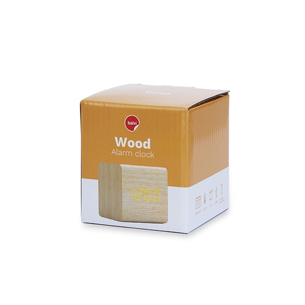 Balvi - Wood wooden digital alarm clock