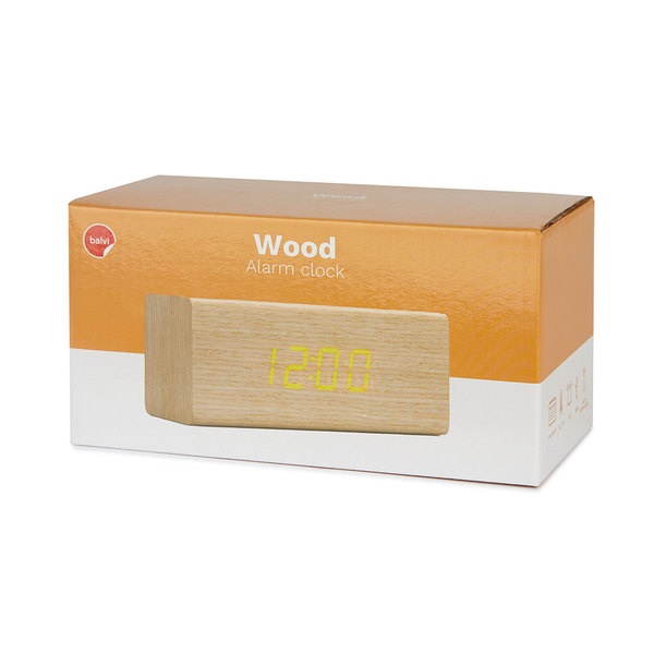 Balvi Timber despertador digital de madera