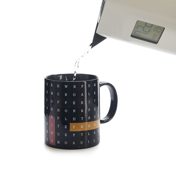 Balvi Mug Alphabet Soup Changes its color! Cup with letters design Capacity: 290ml Ceramic