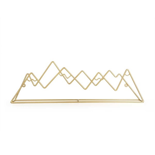 alvi Colgador pared Mountain Color dorado Con forma de montañas Incluye tornillos para pared Hierro