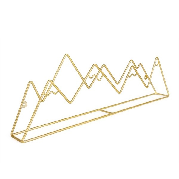 alvi Colgador pared Mountain Color dorado Con forma de montañas Incluye tornillos para pared Hierro