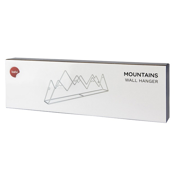 alvi Appendino parete Mountain Colore silver A forma di montagna Viti per il fissaggio a parete incl