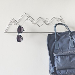 Balvi Wandaufhänger Mountain Farbe Silber In Form von Bergen Eisen 55,5 cmGROSSE KAPAZITÄT