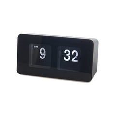 alvi Table clock Flip Clock Black colour Possibility of hanging on the wall retro design ABS plastic