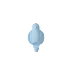 alvi Porte-brosses à dents Birdie Couleur bleu Avec ventouse En forme d'oiseau SiliconeFacile à pose