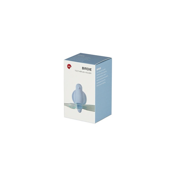 alvi Soporte cepillo dental Birdie Color azul Con ventosa Con forma de pajarito SiliconaFÁCIL DE COL