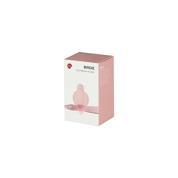alvi Soporte cepillo dental Birdie Color rosa Con ventosa Con forma de pajarito SiliconaFÁCIL DE COL