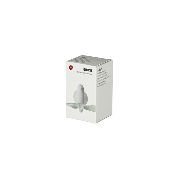 alvi Porte-brosses à dents Birdie Couleur blanc Avec ventouse En forme d'oiseau SiliconeFacile à pos