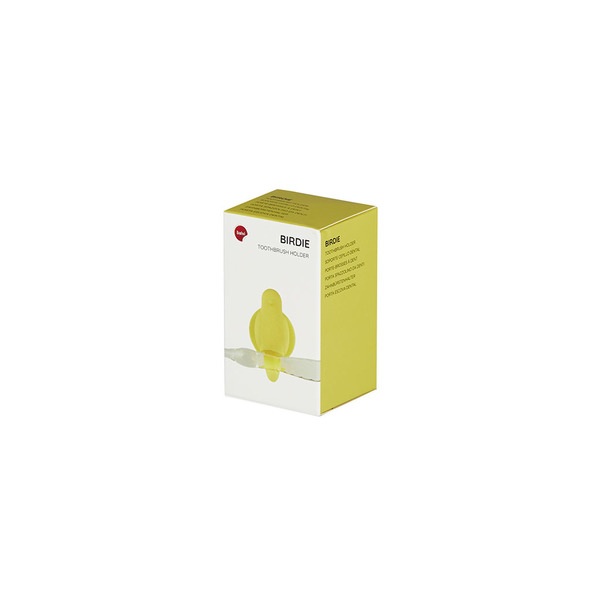 alvi Soporte cepillo dental Birdie Color amarillo Con ventosa Con forma de pajarito SiliconaFÁCIL DE