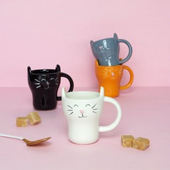 Balvi Set da cafè Meow! 4 tazze a forma di gatto Capacità: 90ml (x4) CeramicaDISEGNO DIVERTENTE