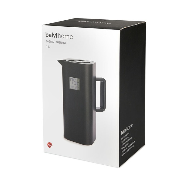 alvi Termo digital Home Color negro 1 L Con pantalla LCD Temperatura interior y exterior Cierre herm