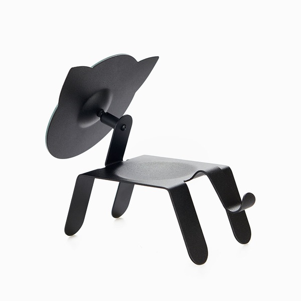 alvi Espejo de sobremesa Cat Color negro En forma de gato Con bandeja para dejar joyas, monedas u ot