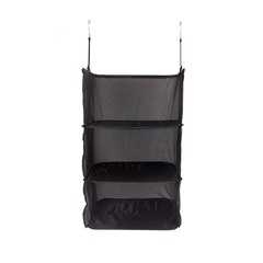 alvi Faltbares Reiseregal Tidy Farbe Schwarz Mit 3 Ebenen Ideal für in den Reisekoffer Polyester 75