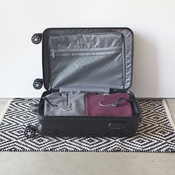 alvi Estantería plegable de viaje Tidy Color negro 3 niveles Ideal para maleta de mano Poliéster 75x