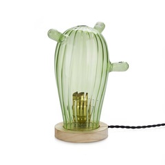 alvi Tischlampe Cactus Mexico Grün In Form eines Kaktus Gedrilltes nylon-verstärktes Kabel Glühbirne
