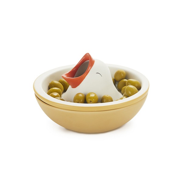 alvi Cuenco aperitivo Hungry Bird Con compartimento interior para cáscaras de frutos secos o huesos