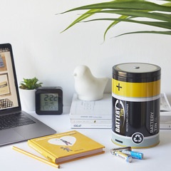 ecycling-Batteriebehälter Battery Tin Farbe Schwarz Zum umweltfreundlichen Recyceln von Batterien Do