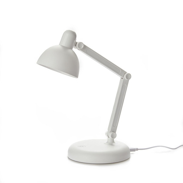 alvi Lámpara de mesa Flexo Color blanco Con cable USB Encendido gradual sensible al tacto Plástico A