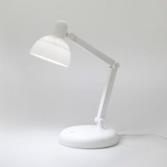 alvi Lampe de table Flexo Couleur blanc Avec câble USB Allumage progressif sensible au toucher Plast