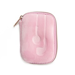 alvi Etui Earbuds Couleur rose Doux Avec compartiment intérieur et un système d'enroulement facile p