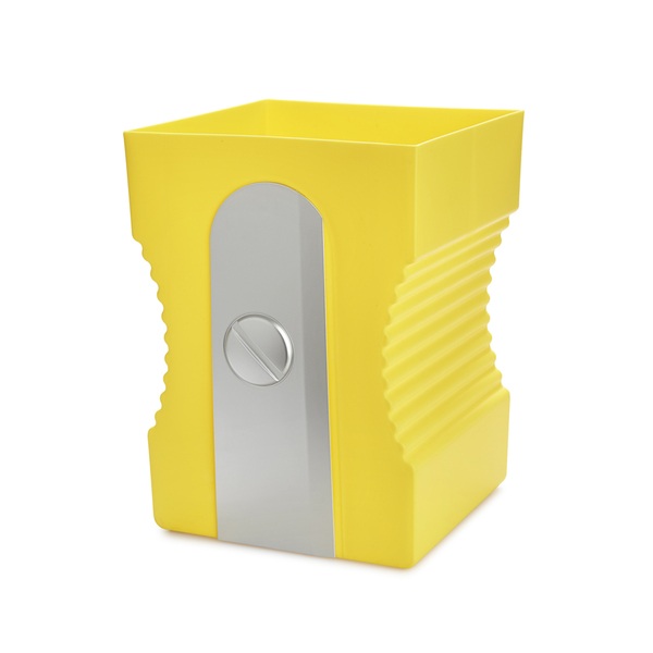 alvi Papierkorb Sharpener Farbe Gelb Papierkorb in Form eines Bleistiftspitzers ABS-Kunststoff/Polyp